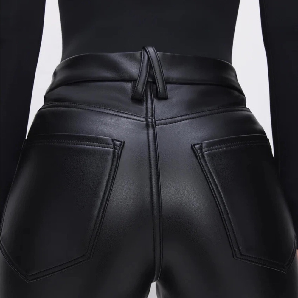 Good American Better Than Leather Good Icon Pants Black